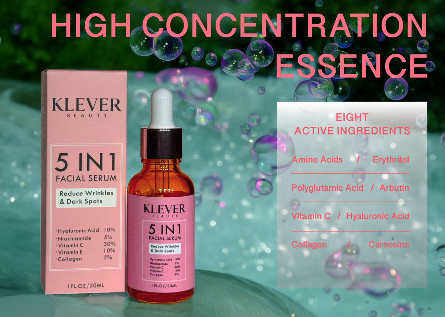 KLEVER Beauty 5-in-1 Facial Serum